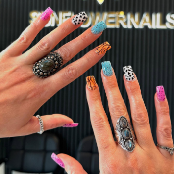 Creative nail art designs by our expert technicians
